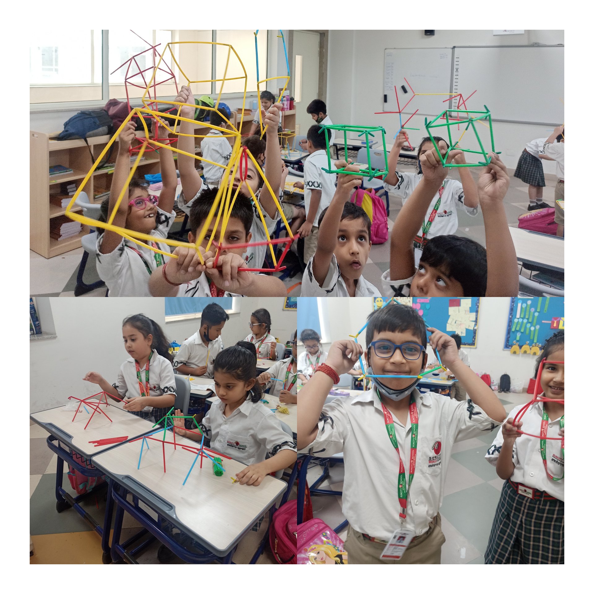 The students of Grade II, explored 3-D....