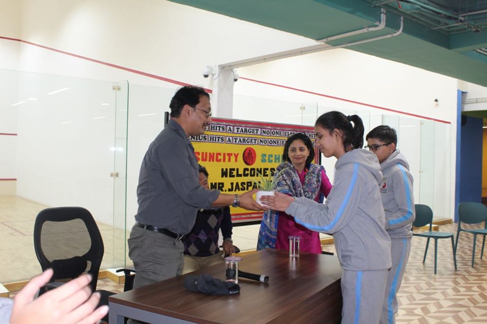 ACE shooter Mr. Jaspal Rana visited our school